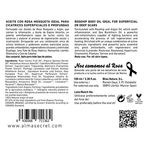 Aceite Corporal Regenerador  - Body Oil 150ml - Alma Secret - 2