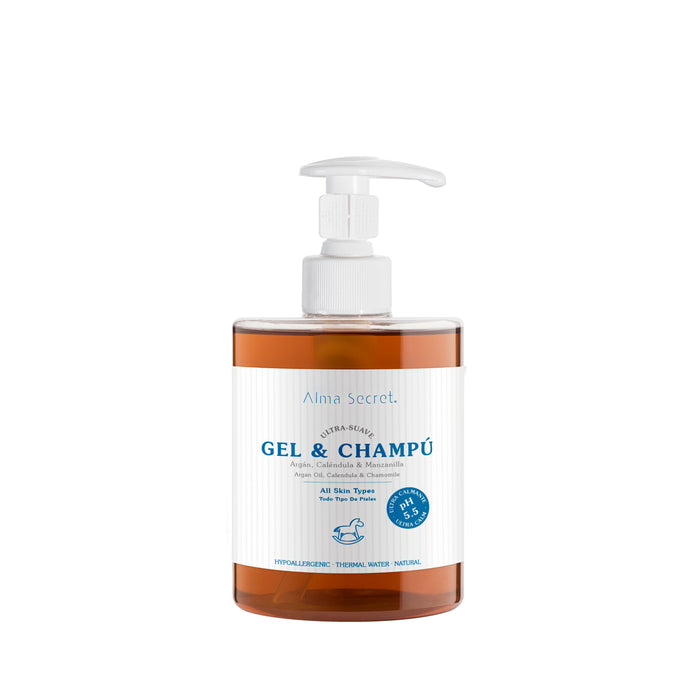 Gel-champú Suave - Argán, Caléndula & Manzanilla - 500 ml - Alma Secret - 1