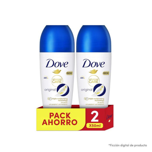 Original Women Desodorante Roll on - Dove : 2 x 50ML - 1