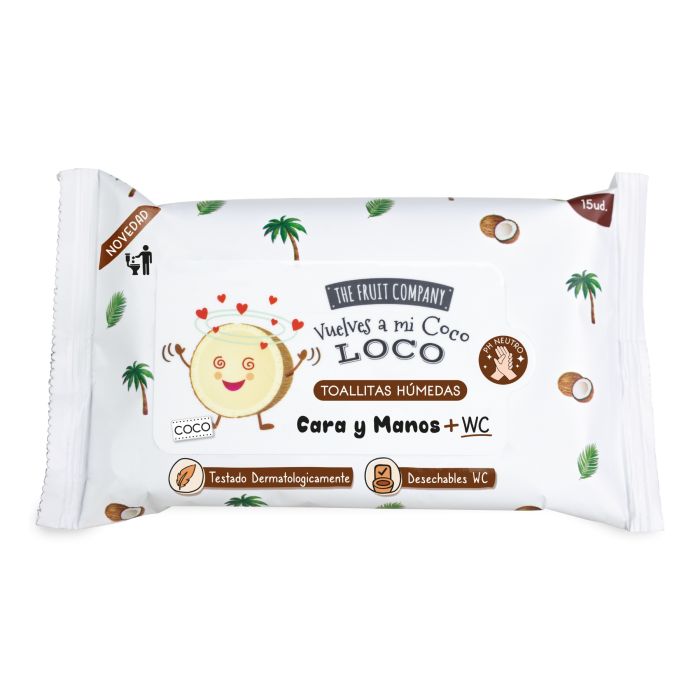 Toallitas Húmedas para Cara y Manos Desechables - The Fruit Company : Coco - 1