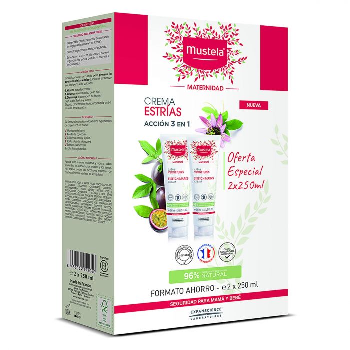 Crema Prevención Estrías - Mustela : 2 x 250ML - 1