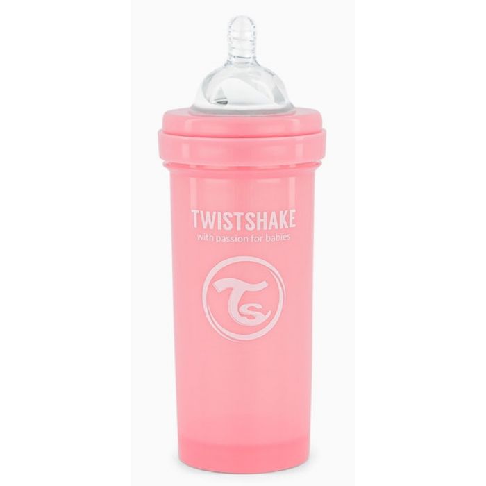 Biberón Anticólico Rosa - Twistshake : 260 ml - 1