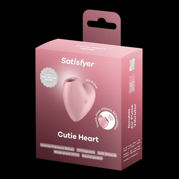 Estimulador de Clítoris con Vibración y Ondas de Presión Cutie Corazón - Satisfyer : Rosa - 1