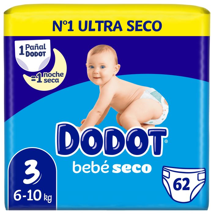 Pañales Etapas Talla 3 (6-10 Kg) - 62 Uds - Dodot - 1