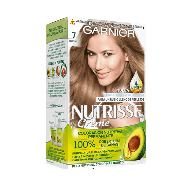 Tinte Capilar Nutrisse - Garnier : Coloración Nutrisse - 7 Rubio Ámbar - 1