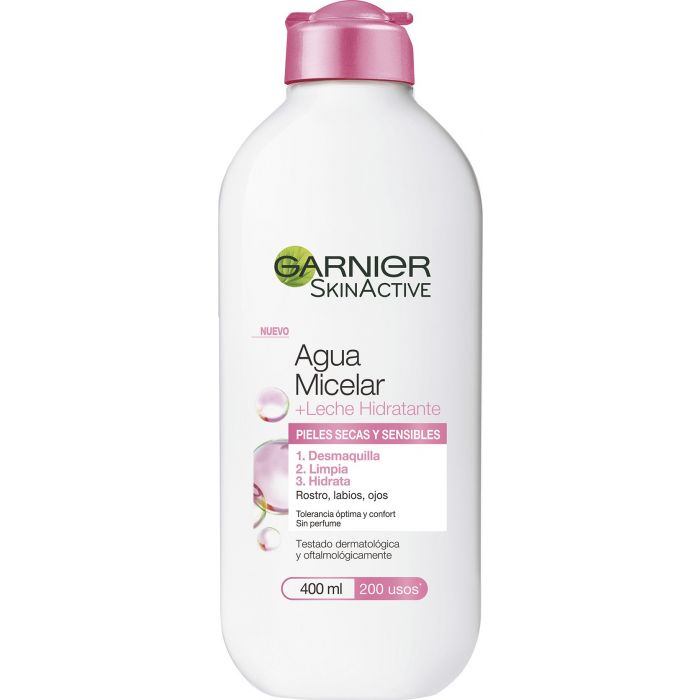 Agua Micelar con Leche para Pieles Secas y Sensibles Skinactive 400 ml - Garnier - 1