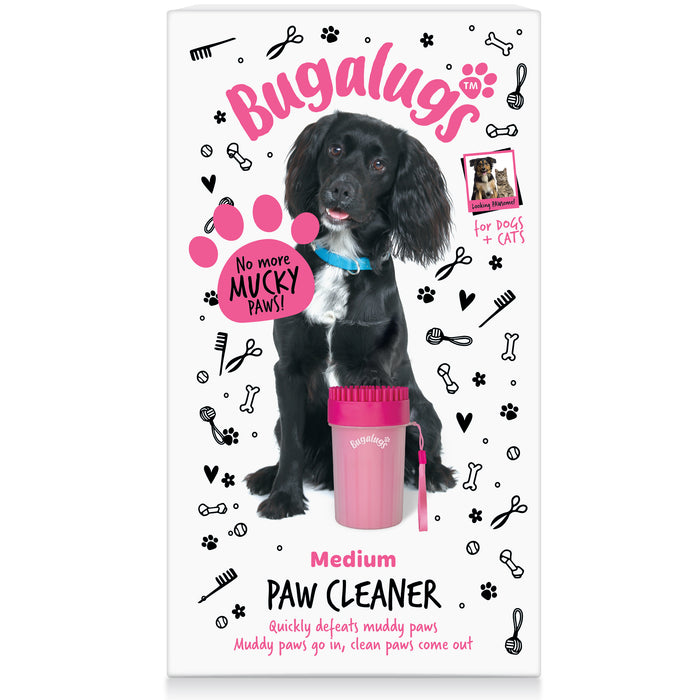 Limpiador de Patas para Perros y Gatos - Rosa (Talla M) - Bugalugs - 2