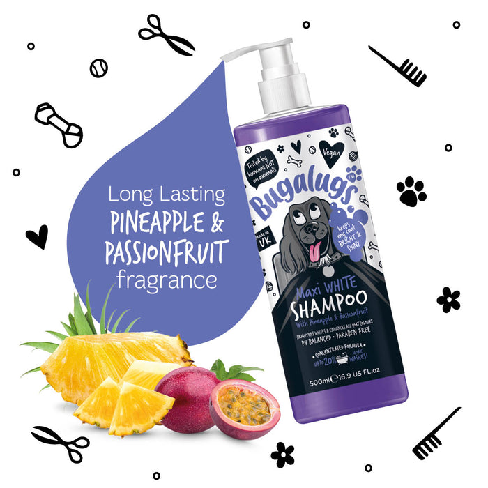 Champú Blanqueador para Perros Maxi White - Bugalugs : 500ml - 5