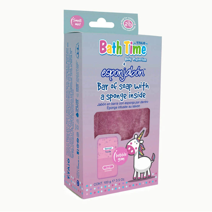 EsponJabón Infantil con Aromas Chicle de Fresa y Nube de Algodón – 120g - T.taio - 1