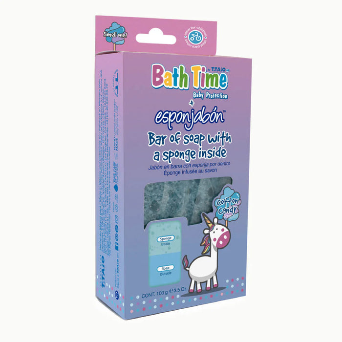 EsponJabón Infantil con Aromas Chicle de Fresa y Nube de Algodón – 120g - T.taio : Cotton Candy - 1