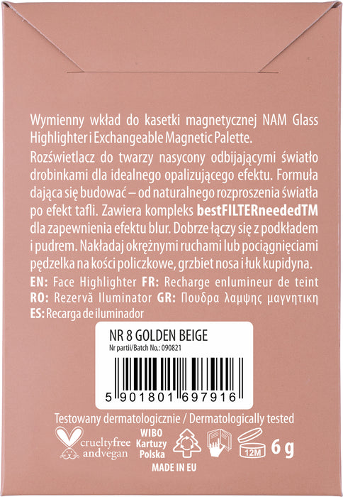 Iluminador Glass en godet - Efecto Iridiscente - Godet 1 unidad - Nam : N8 - 2