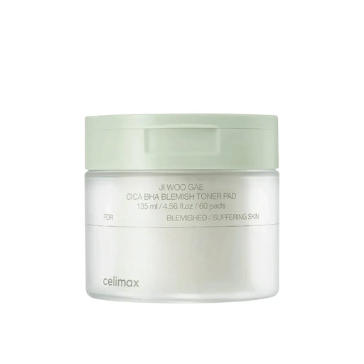 *Ji Woo Gae* - Almohadillas Exfoliantes CICA BHA Blemish Toner Pad - 60 pads - Celimax - 1