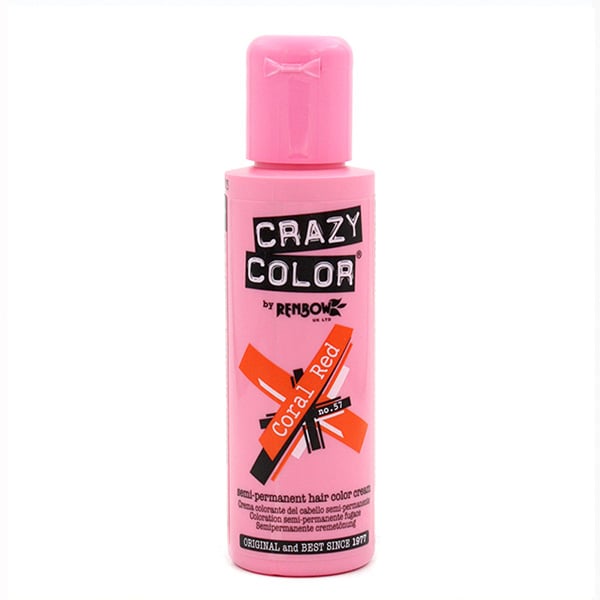Tinte Semi Permanente sin Amoniaco 100ml - Crazy Color : 57 -  Coral Red - 1