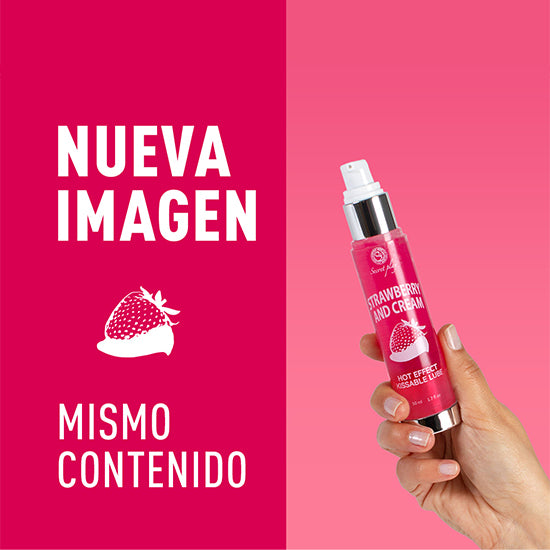 Lubricante 2-1 Efecto Calor Fresa&nata 50ml - Secret Play - 5