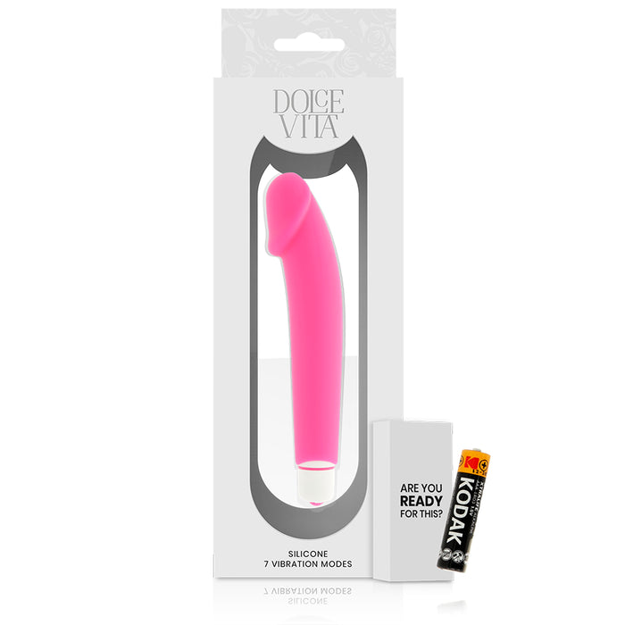 Realistic Vibrador Silicona Rosa - Dolce Vita - 1