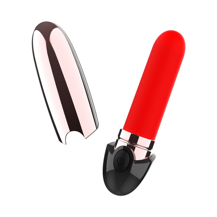Pintalabios Vibrador Recargable Luxe Negro / Gold - Coquette - 6