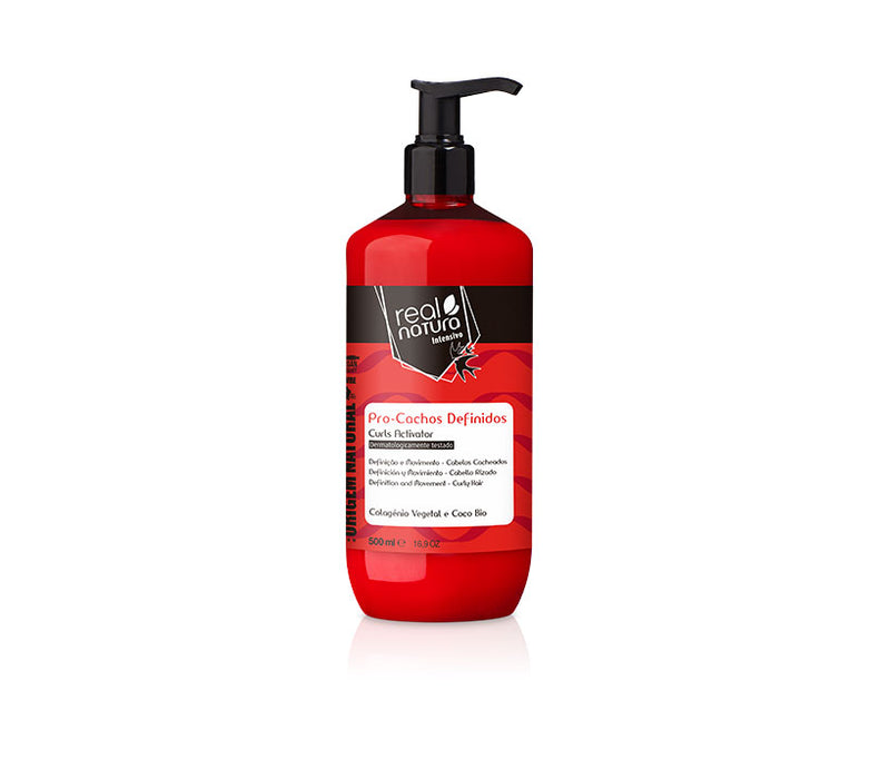 Activador de Rizos Intensos con Colágeno y Vitamina B5 - Ativador Cachos Intensos Colagénio E Vit. B5 500 ml - Real Natura - 1