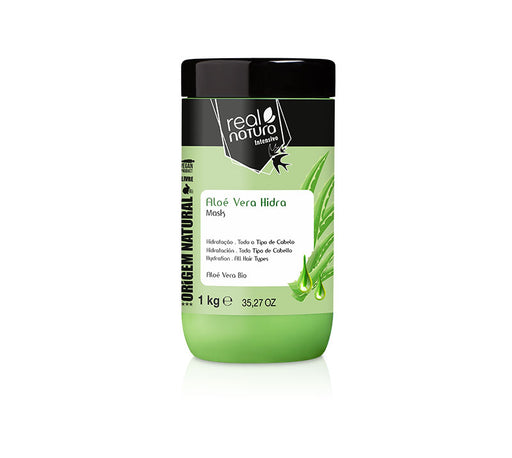 Mascarilla Capilar sin Sal con Aloe Vera - Máscara Sem Sal Aloe Vera Hidra 1 kg - Real Natura - 1