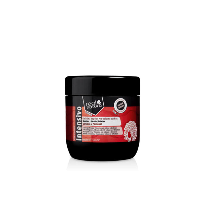 Gelatina Capilar para Volumen Rizos - Gelatina Capilar Pro-volume Cachos 500 ml - Real Natura - 1