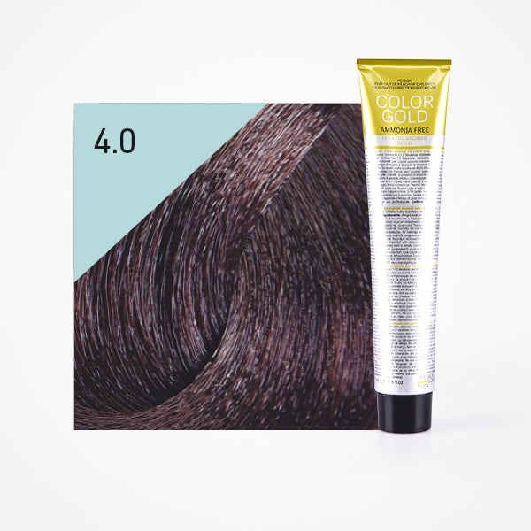 Tinte Color Gold sin amoniaco 100ml - Design Look : 4.0 Castaño - 1