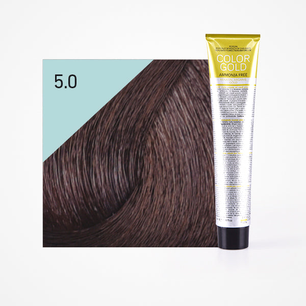 Tinte Color Gold sin amoniaco 100ml - Design Look : 5.0 Castaño Claro - 1