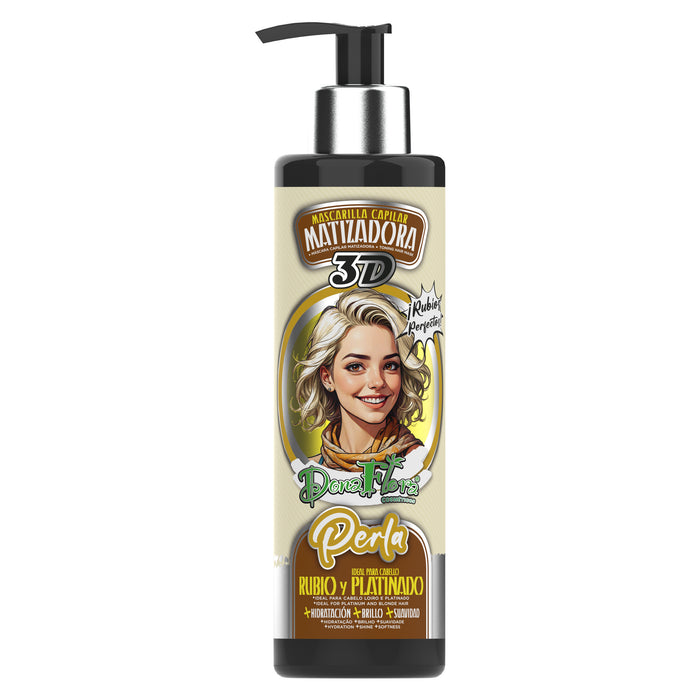 Mascarilla Matizadora de Color – 300 ml – Dona Flora | Tonos Vibrantes y Cuidado Capilar - Dona Flora : Perla - 1