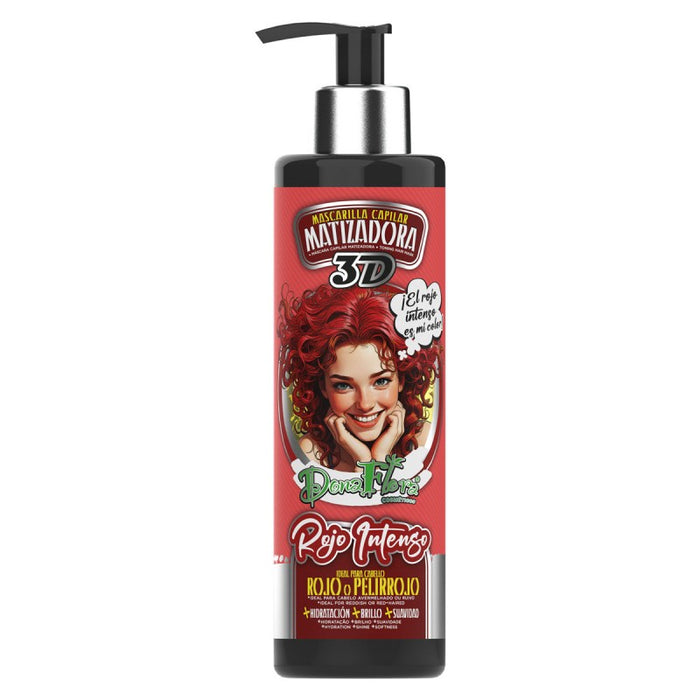 Mascarilla Matizadora de Color – 300 ml – Dona Flora | Tonos Vibrantes y Cuidado Capilar - Dona Flora : rojo intenso - 1