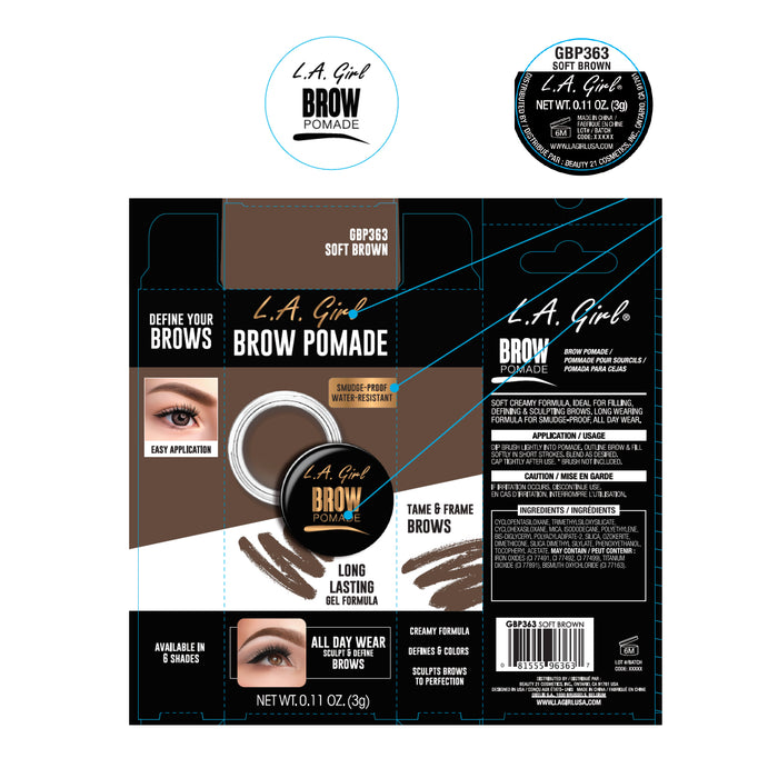 Pomada para Cejas - Brow Pomade - L.A. Girl : Soft Brown - 2