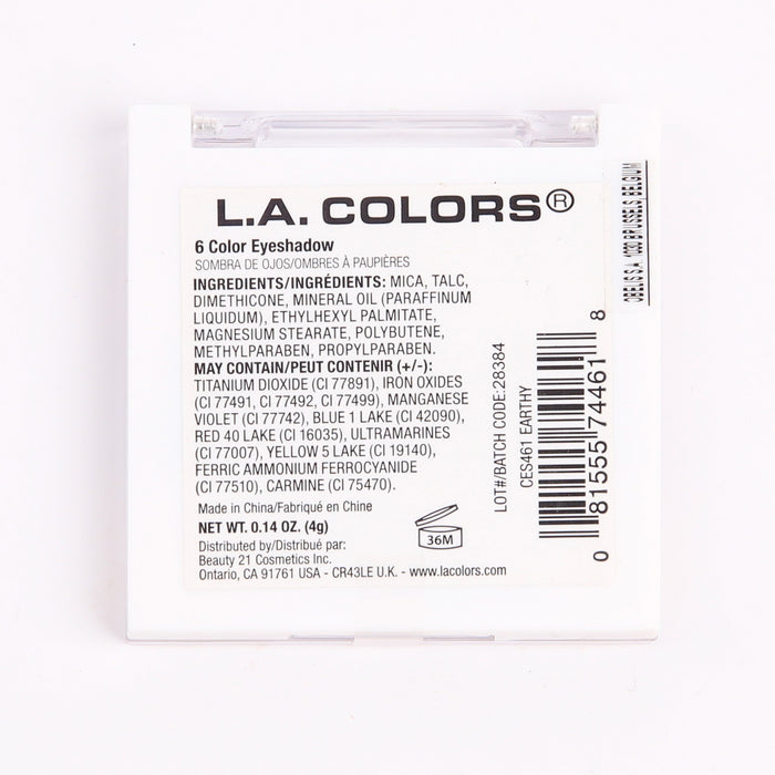 Paleta de Sombras de Ojos 6 Color - L.A. Colors : Earthy - 2