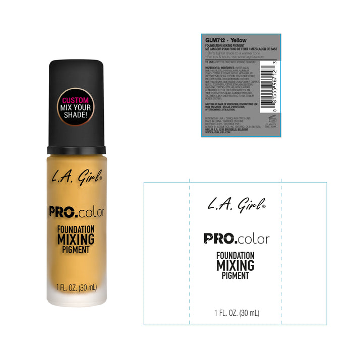 Mezclador de Bases - Pro Color Mixing Pigment - L.A. Girl : Amarillo - 2