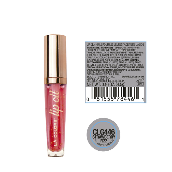 Aceite de Labios Lip Oil - L.A. Colors : Srawberry Fizz - 3