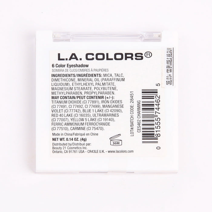 Paleta de Sombras de Ojos 6 Color - L.A. Colors : Charming - 2