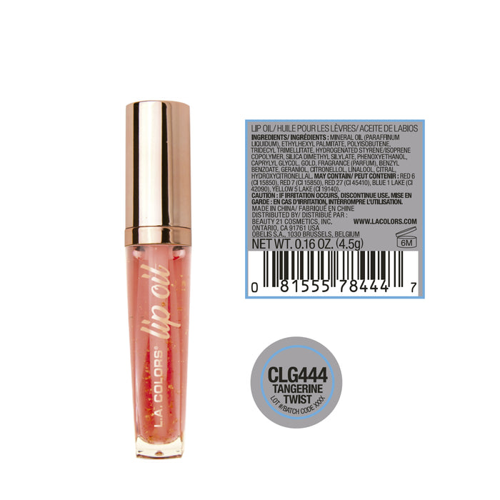 Aceite de Labios Lip Oil - L.A. Colors : Tangerine Twist - 3