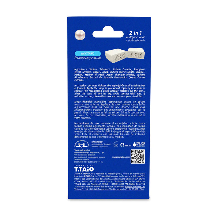 EsponJabón – Esponja + Jabón 2 en 1 – 120 gramos - T.taio : Perla - 2
