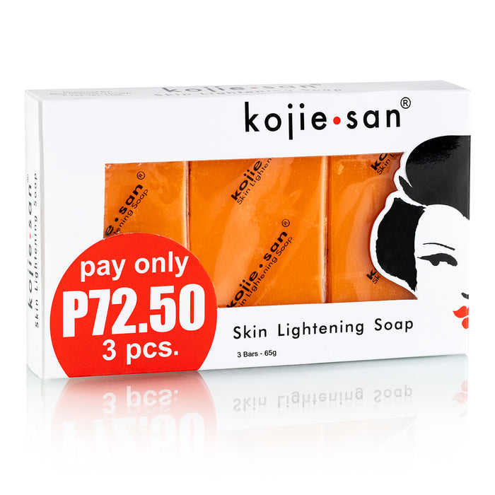 Pastillas de Jabón de Ácido Kójico - Skin Lightening Soap - Kojie San : 3x 65gr - 1