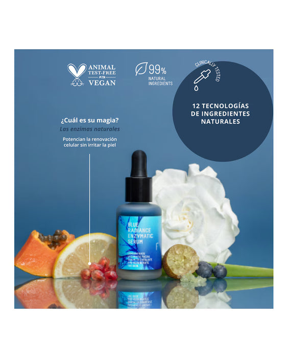 Serum Exfoliante con Ácido Mandélico - Blue Radiance Enzymatic Serum - 30ml - Freshly Cosmetics - 4