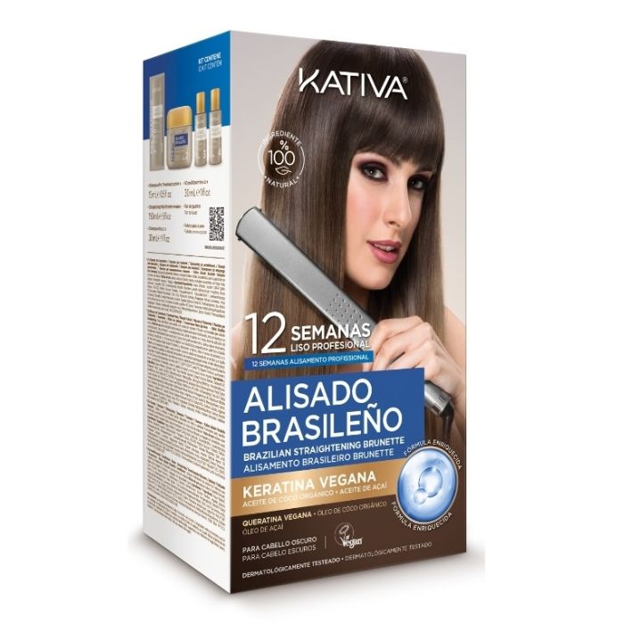 Kit Alisado Brasileño para Cabello Oscuro - Kativa - 1