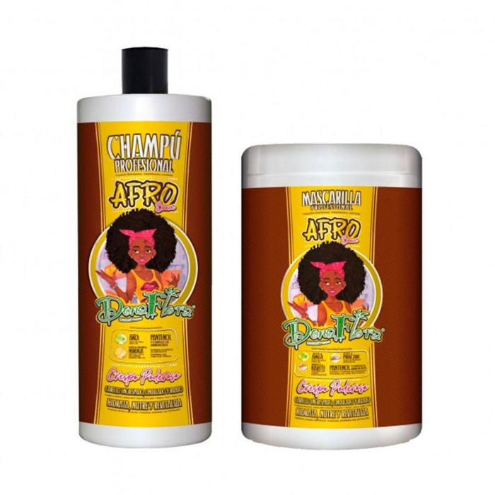 Pack Afro Boom: Champú 1000ml + Mascarilla 1000ml - Dona Flora - 1