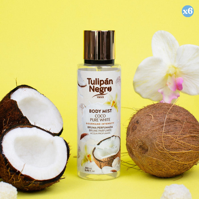 Pack 6x - Body Mist Tulipán Negro Coco Pure White 250 ml - Tulipan Negro - 1