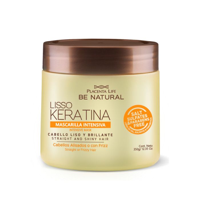 Mascarilla Intensiva Lisso Keratina - 350 gr - Be Natural - 1