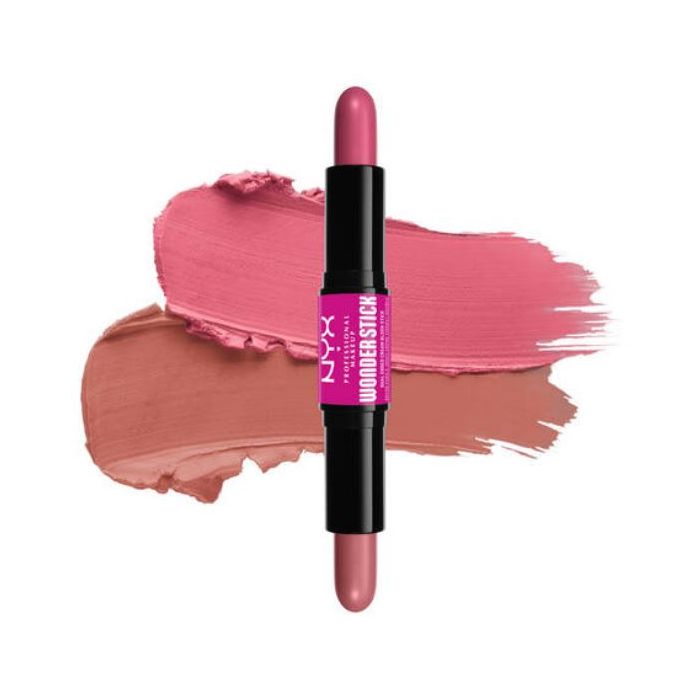 Colorete Duo en Barra Wonder Stick Cream Blush - Nyx : Light peach and baby pink - 1