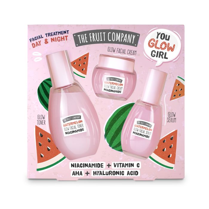 Set Facial Glow Sandía Tónico + Crema+ Sérum - The Fruit Company - 1