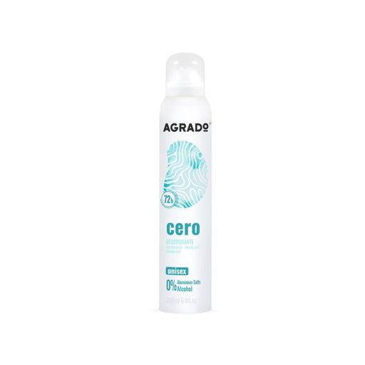 Desodorante Antitransparente Spray Cero 200ml - Agrado - 1