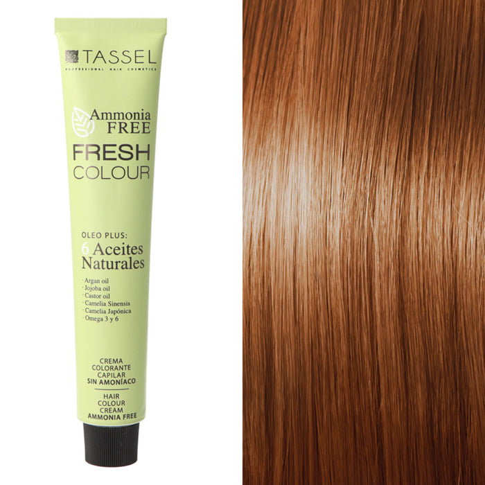 Tinte Fresh Colour sin Amoniaco 100ml - Tassel : 7.34 Rubio medio dorado cobre - 1