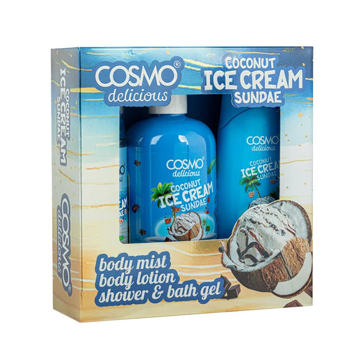 Delicious 3pc Shower Gel Lotion Mist Coconut - Cosmo - 1