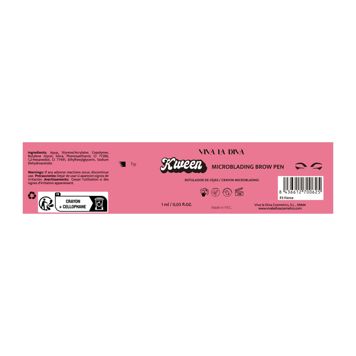 Lápiz de Cejas Kween Eyebrow Microblading - Viva la Diva : Dark Brown - 1