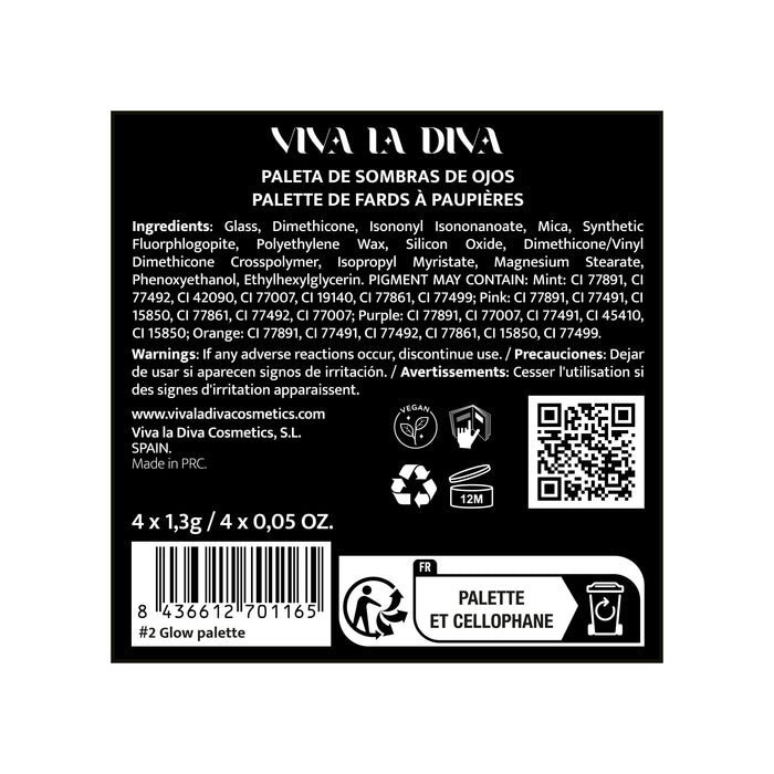 Glow Eyeshadow Paleta de Sombras - Viva la Diva : N2 - 1
