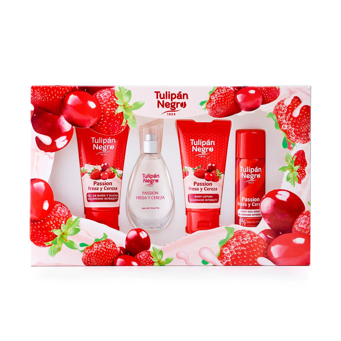 Set de Regalo Gourmand - Tulipan Negro : Fresa y Cereza - 1