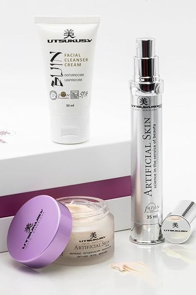 Utsukusy - Pack Artificial Kin: Crema Facial 50ml + Sérum 35ml + Limpiador Facial Bijin 50ml - Utsukusy - 1